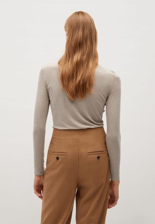 MANGO - T-shirt agna - medium brown