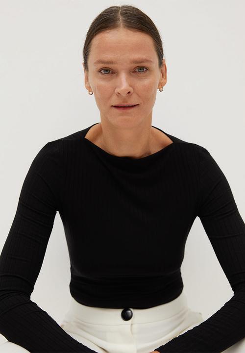 MANGO - T-shirt agna - black