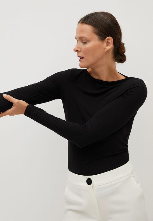 MANGO - T-shirt agna - black