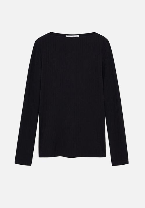 MANGO - T-shirt agna - black