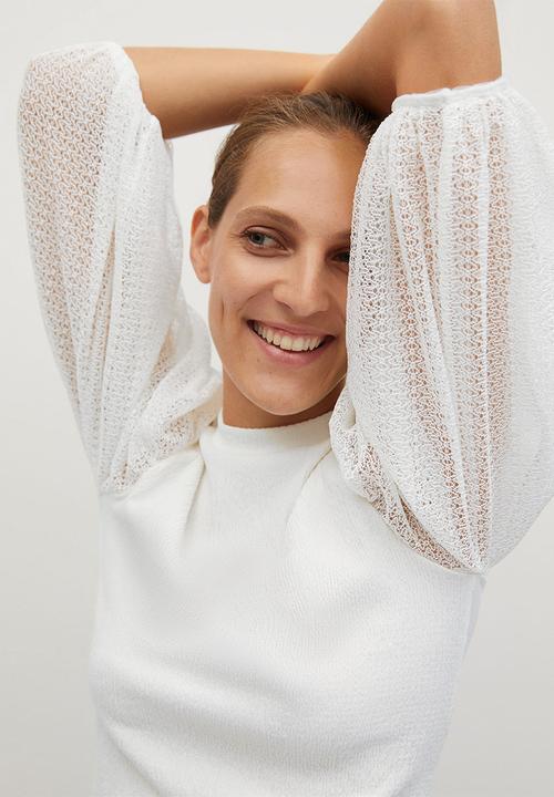 MANGO - T-shirt velasco - white