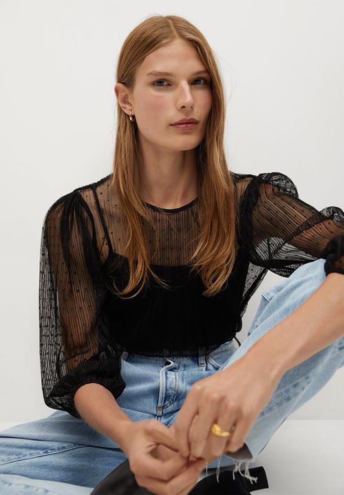 MANGO - Maura blouse - black