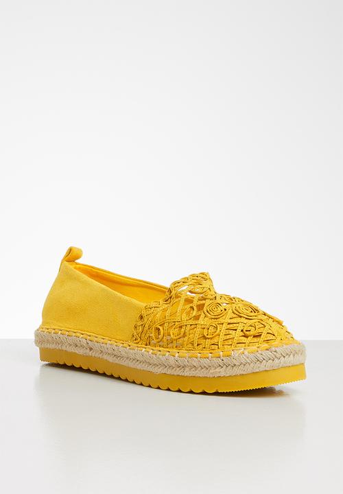 Seduction - Crochet espadrille - mustard