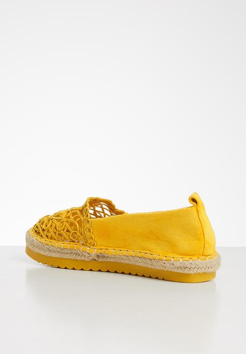 Seduction - Crochet espadrille - mustard