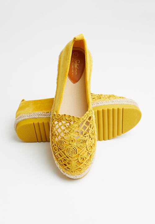 Seduction - Crochet espadrille - mustard