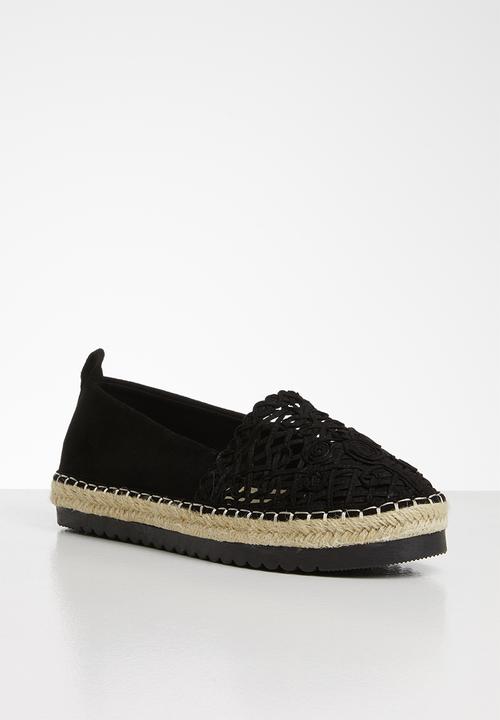 Seduction - Crochet espadrille - black