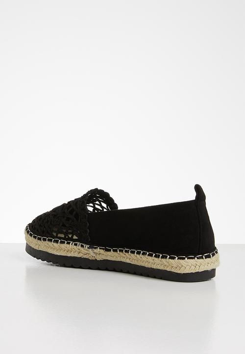Seduction - Crochet espadrille - black