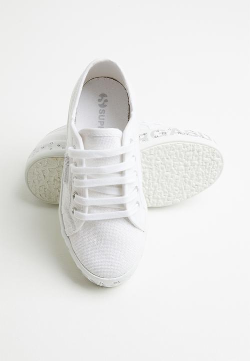 SUPERGA - Junior mid-wedge - white & silver