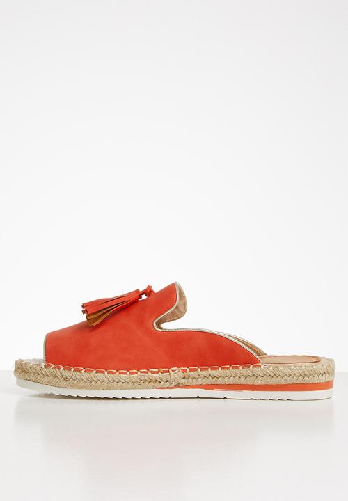 Seduction - Tassel espadrille slide - orange 