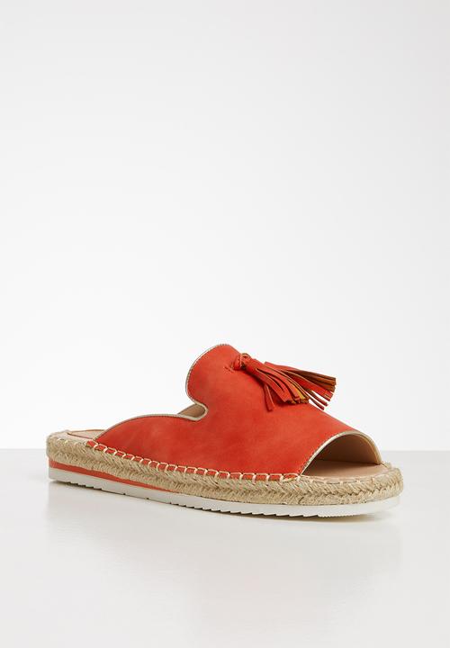 Seduction - Tassel espadrille slide - orange 