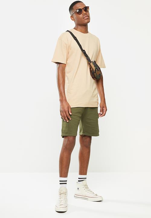 STYLE REPUBLIC - Cargo sweatshort - olive green