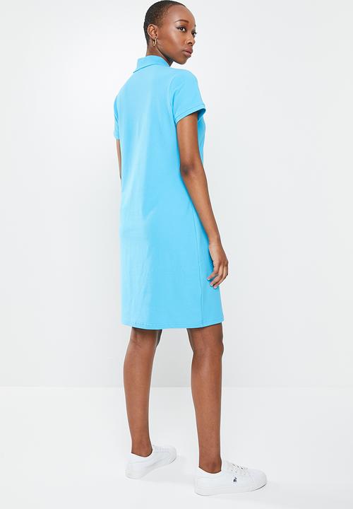 POLO - Kathy short sleeve stretch golfer dress - turquoise