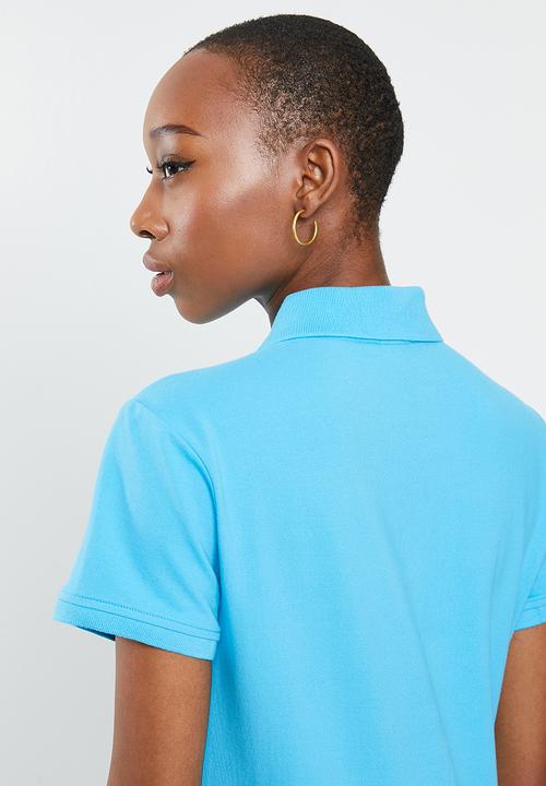 POLO - Kathy short sleeve stretch golfer dress - turquoise