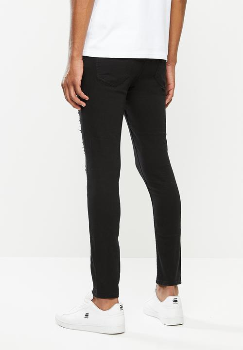STYLE REPUBLIC - Ripped super skinny jeans - black