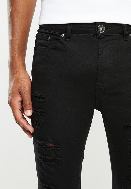 STYLE REPUBLIC - Ripped super skinny jeans - black