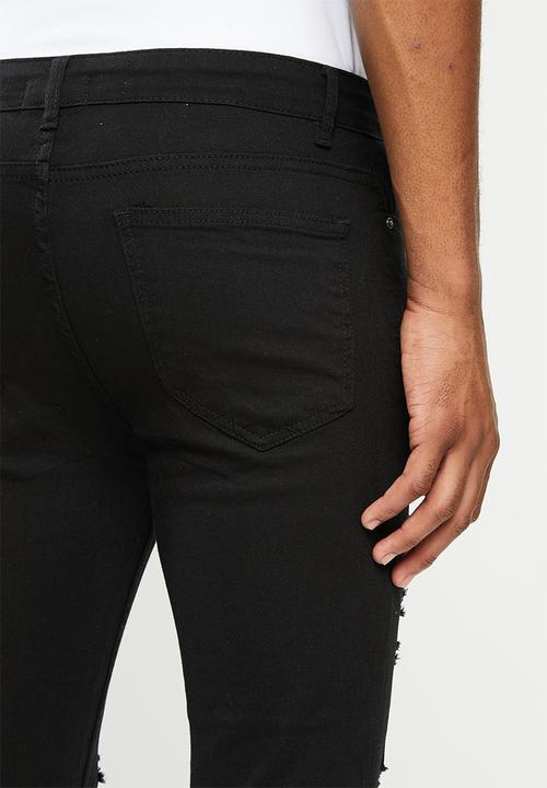 STYLE REPUBLIC - Ripped super skinny jeans - black