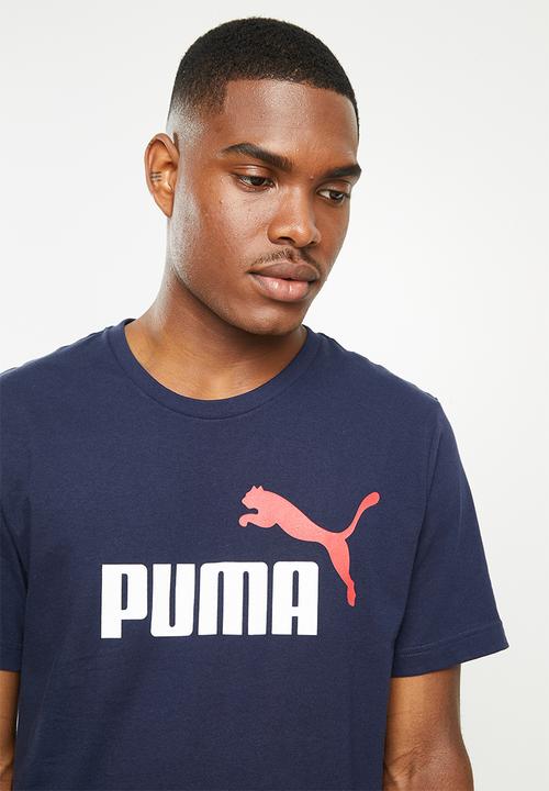 PUMA - Ess 2 col logo tee - navy