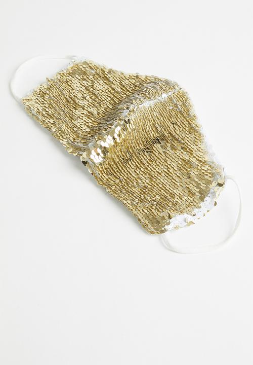 Superbalist - Reversible face mask - gold & white