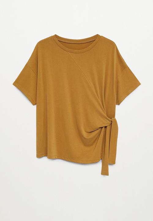MANGO - T-shirt modal - medium yellow