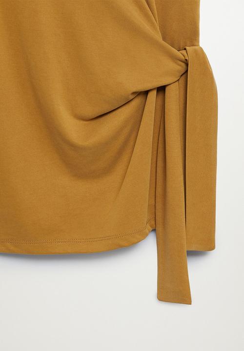 MANGO - T-shirt modal - medium yellow