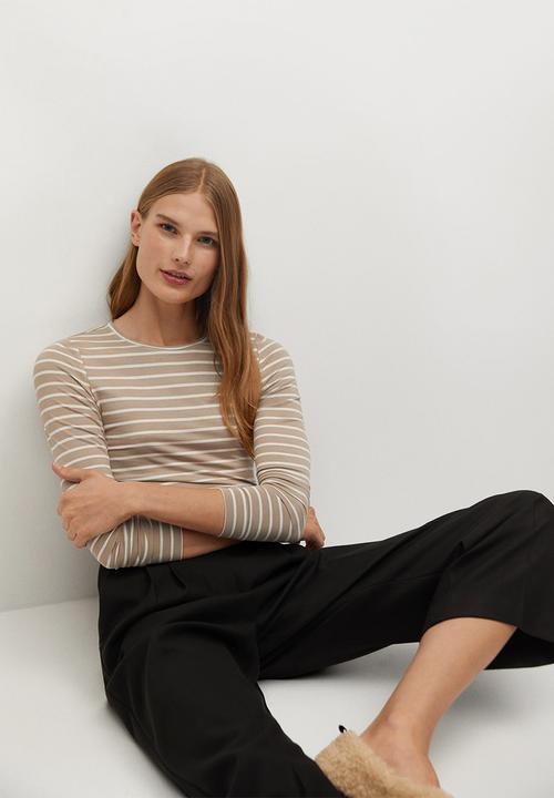 MANGO - T-shirt bluma - light beige