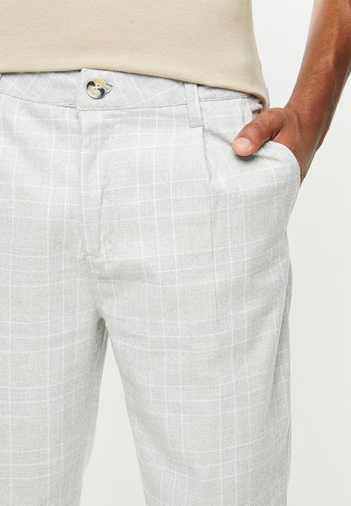 Cotton On - Oxford trouser - light grey white check