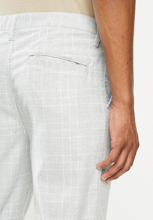 Cotton On - Oxford trouser - light grey white check