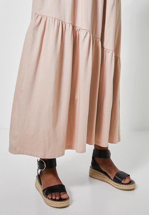 Superbalist - Aysm cutline tiered knit dress - stone