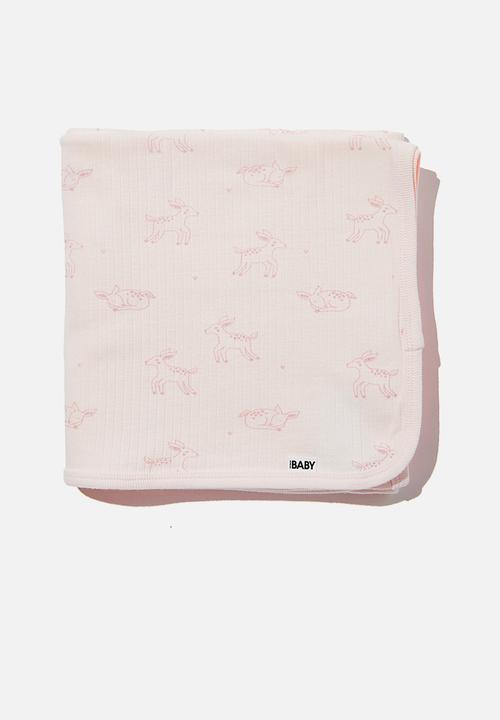 Cotton On - Organic newborn blanket - pink