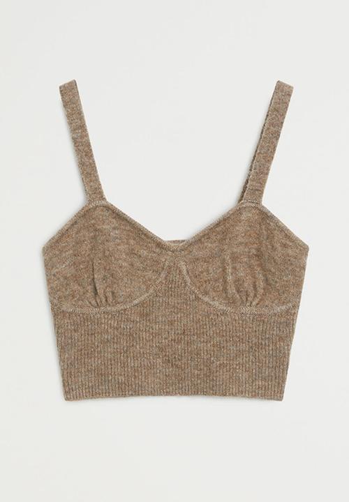MANGO - Top taldora - medium brown