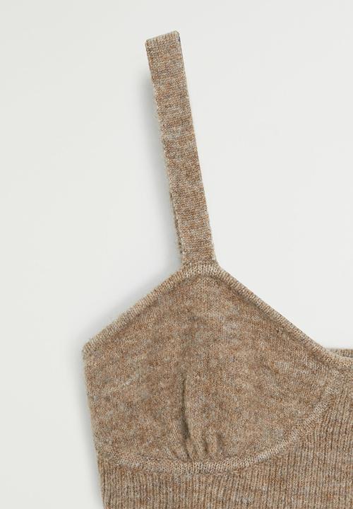 MANGO - Top taldora - medium brown