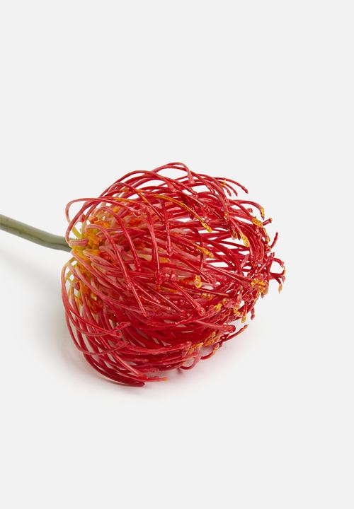 Silk By Design - Needle protea stem - red