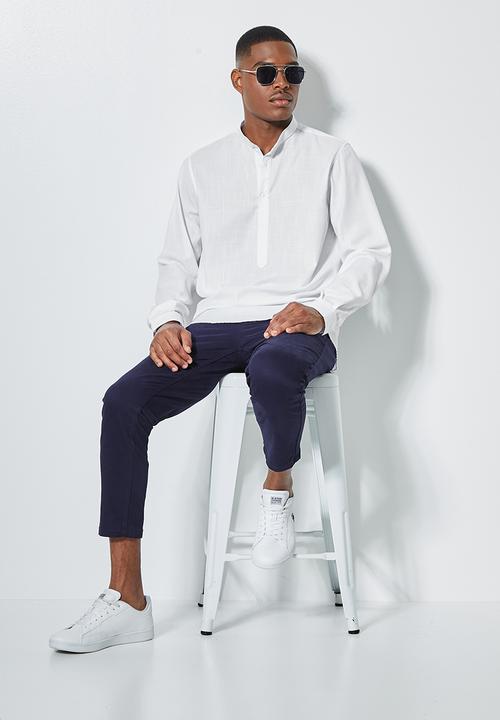 Superbalist - Lee regular fit long sleeve tunic - white