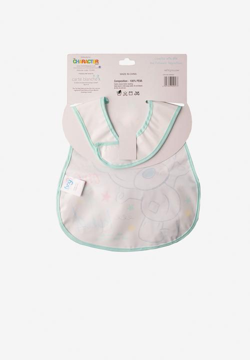 Character Group - Tiny tatty teddy catcher bib - white