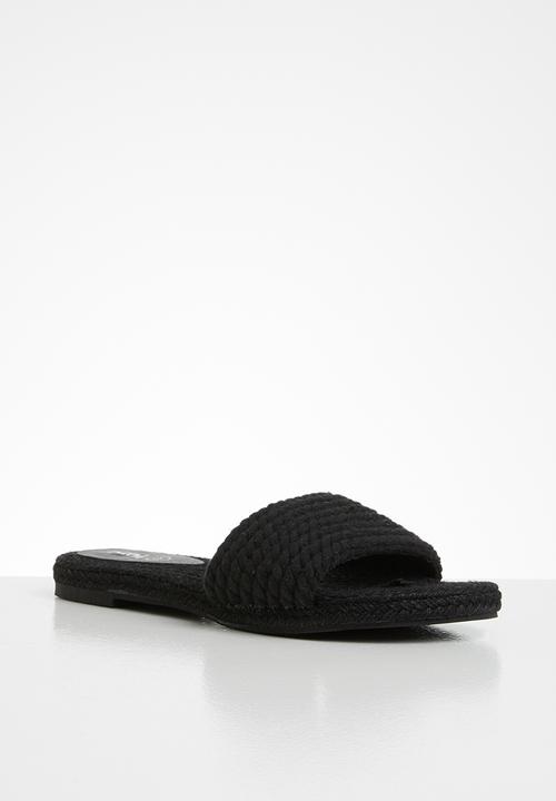 Cotton On - Remi rope single vamp espadrile slide - black rope