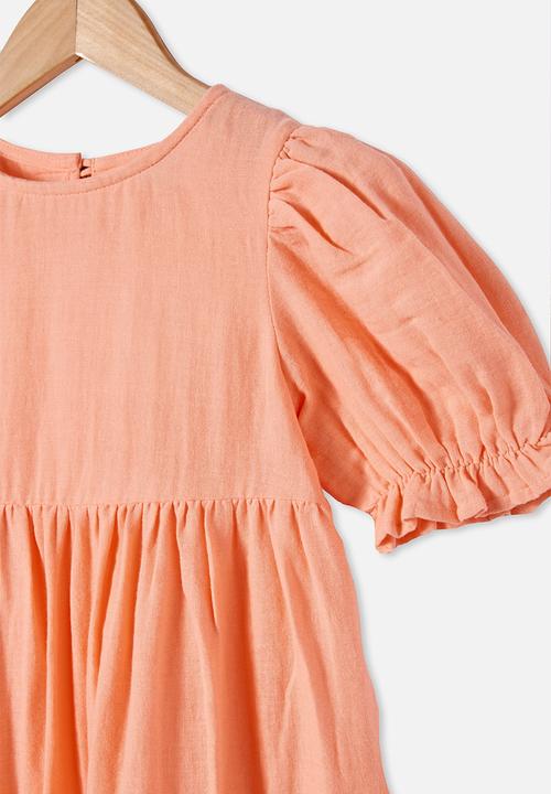 Cotton On - Joy short sleeve dress - orange