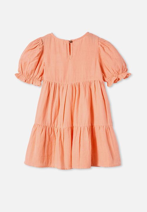 Cotton On - Joy short sleeve dress - orange