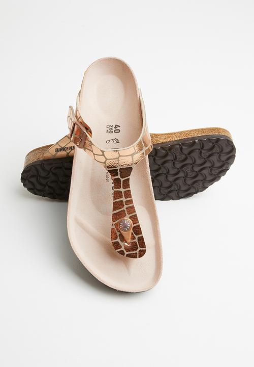 Birkenstock - Gizeh gator gleam microfiber regular - copper