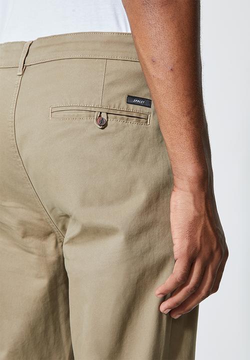 Superbalist - Seoul pleated tapered chino - taupe