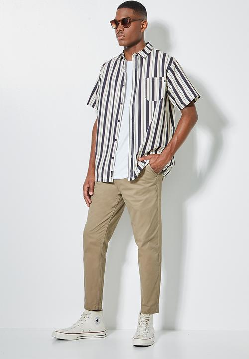 Superbalist - Seoul pleated tapered chino - taupe