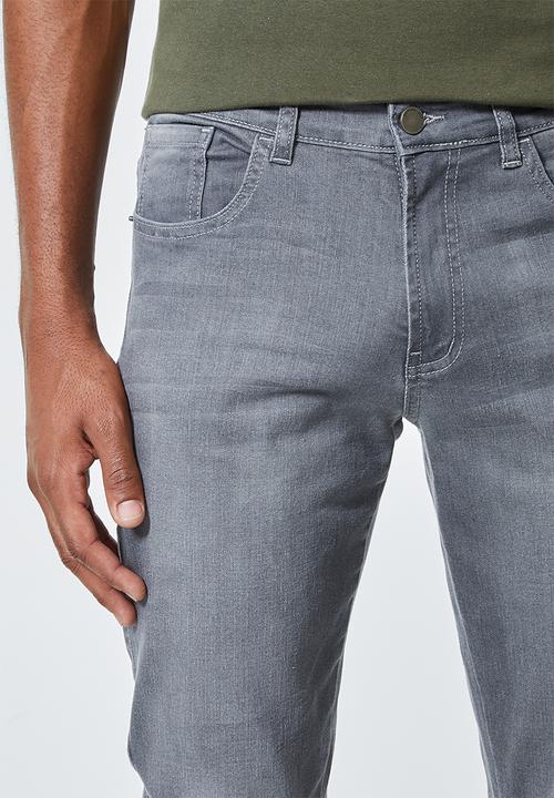 Superbalist - Cade slim cuffed jeans - grey