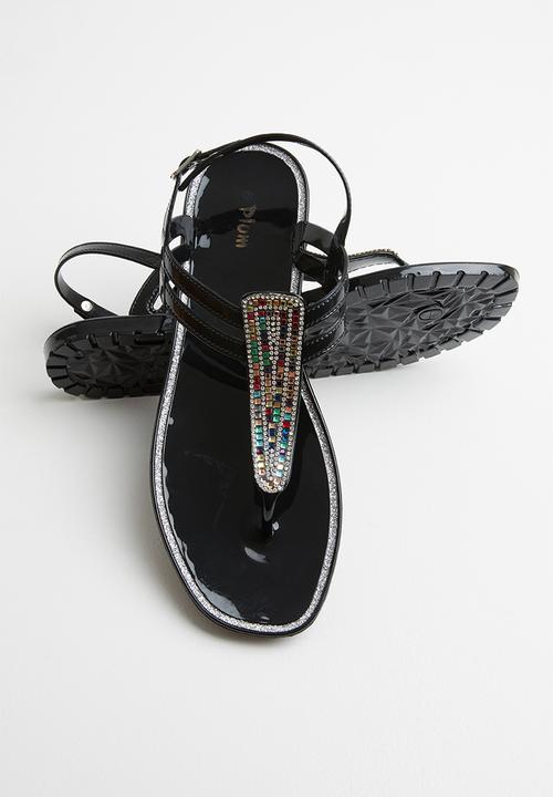 Plum - Danti sandal - black