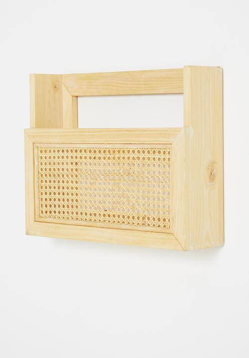 Sixth Floor - Mika cane wall shelf - natural 