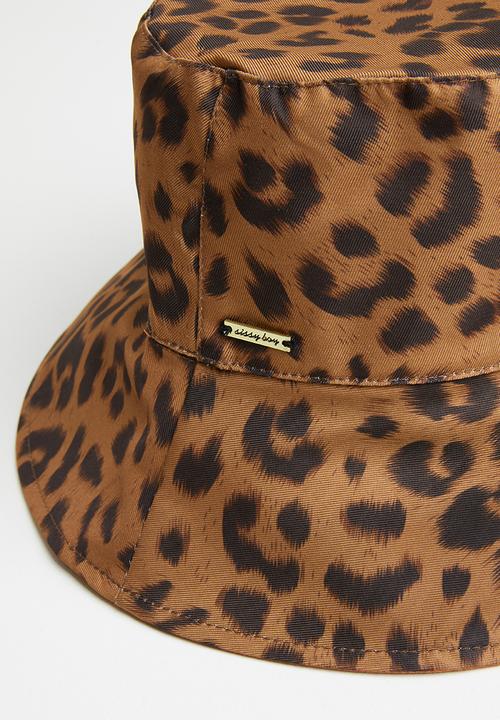 SISSY BOY - Animal print bucket hat - brown