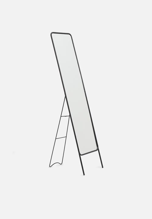H&S - Metal frame standing mirror - black