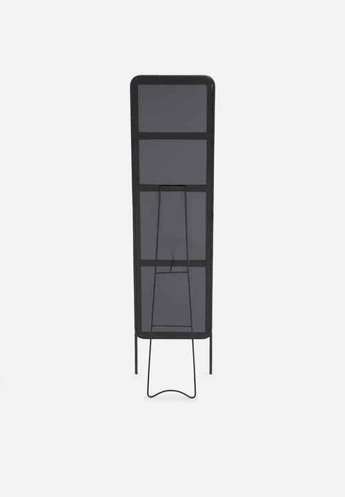 H&S - Metal frame standing mirror - black