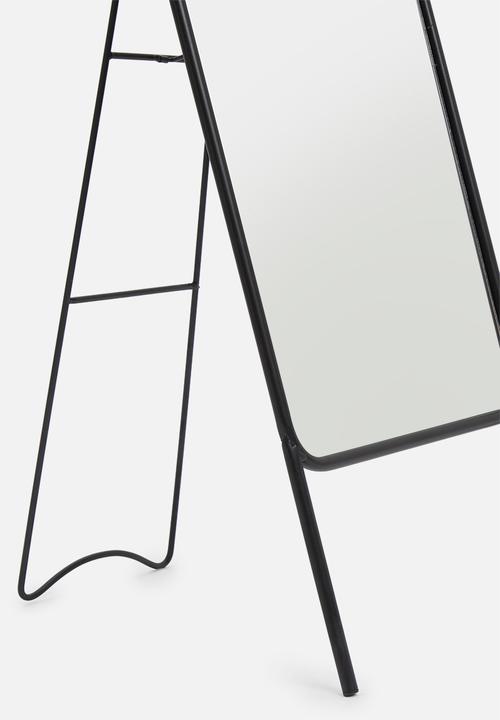 H&S - Metal frame standing mirror - black
