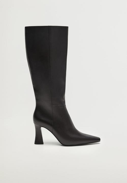 MANGO - Fona leather boot - black