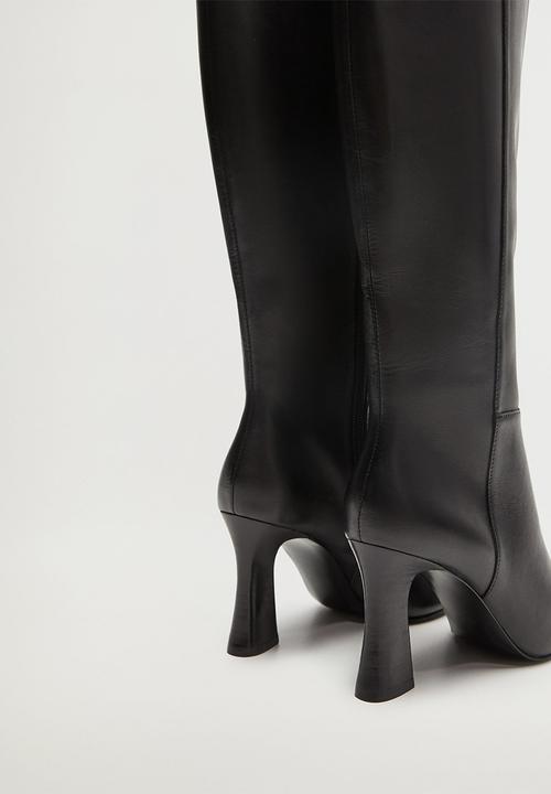 MANGO - Fona leather boot - black