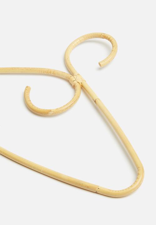 Sixth Floor - Dawn rattan hanger pack of 3 - natural